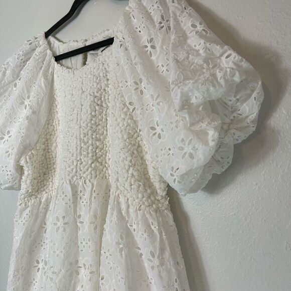 English factory NWT premium knit and embroidery combo dress eyelet size large - Picture 8 of 14